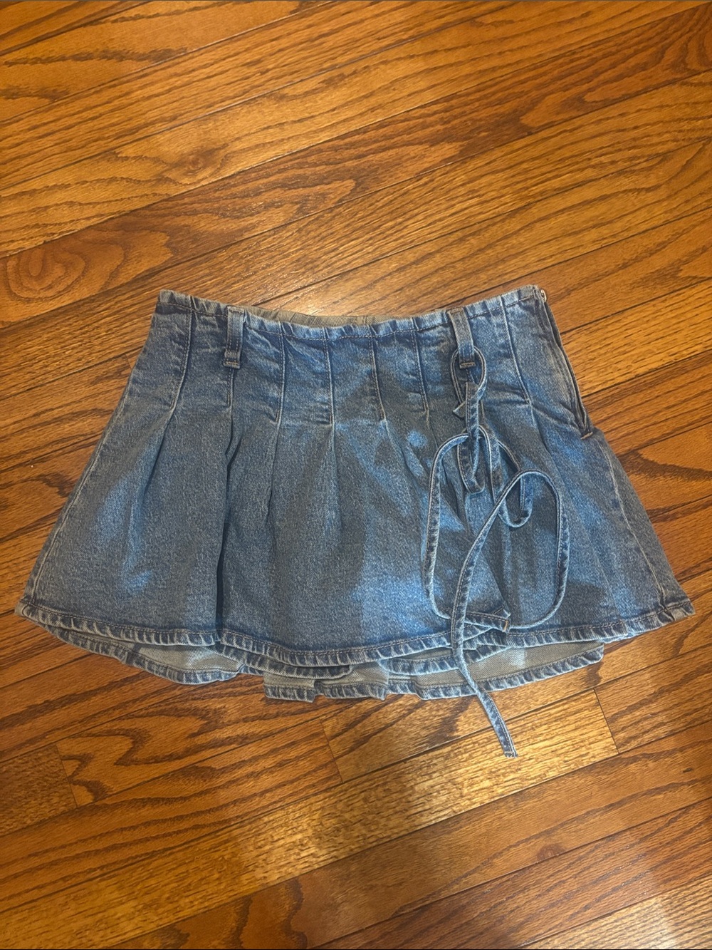 Denim mini skirt